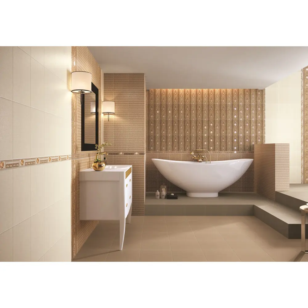 Плитка настенная Lasselsberger ceramics «Текстиль» 25х33 см 1.49 м2 цвет бежевый LB CERAMICS STLM-2017816