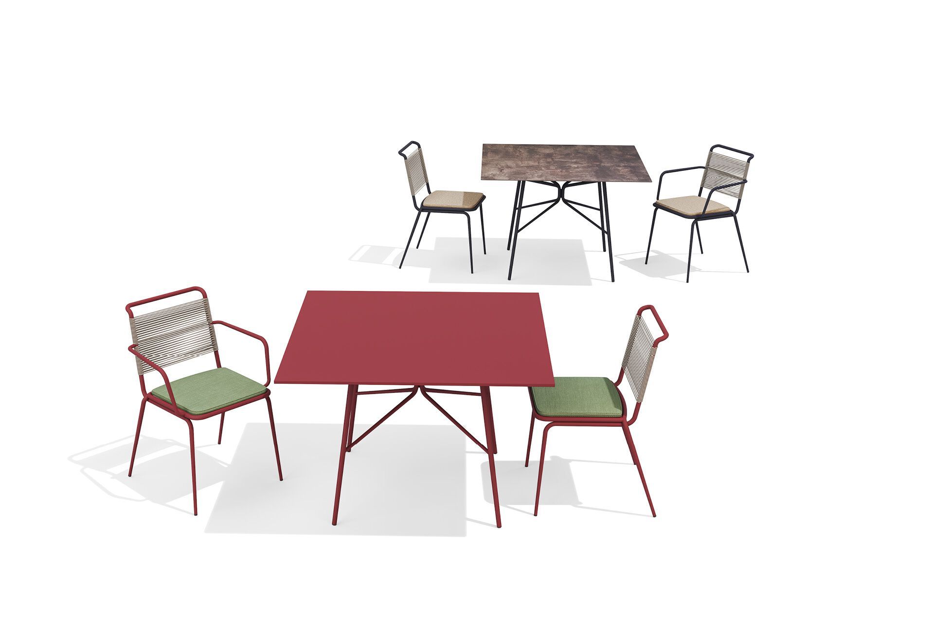 Штабелируемый стальной стул с порошковым покрытием с мягким сиденьем BABEL D Kissi ARCH-00096172 - Вид №3