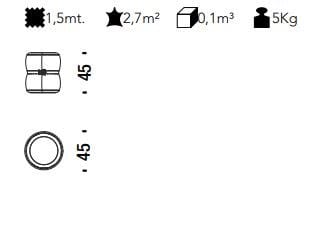 Ткань круглый съемный пуфик MOROSO Chubby Chic ARCH-00012336