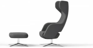 Sinetica Вращающееся кресло из ткани с 4 спицами и подлокотниками Captain