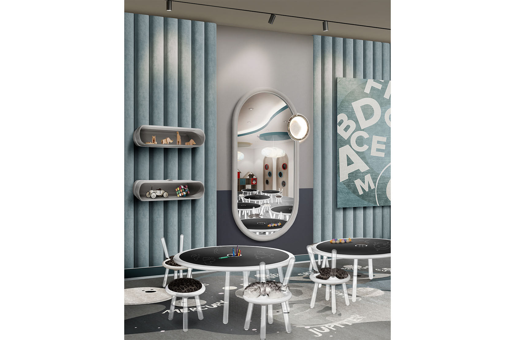 CIST97 Полки в детскую Большое облако Circu  - Вид №17