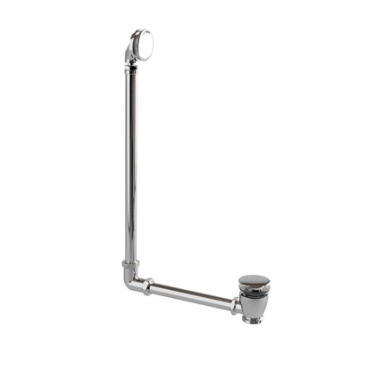 Burlington Открытый перелив ванны, отходы Click-Clack Хром CW6 