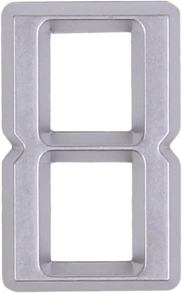 Самоклеящаяся цифра 8 Larvij хром для маркировки помещений 18284646