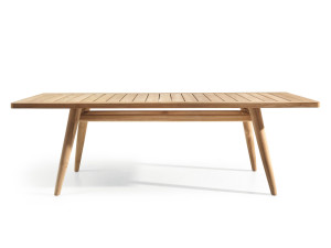 Прямоугольный стол из тикового дерева с планкой