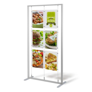 Двухсторонняя напольная витрина из плексигласа