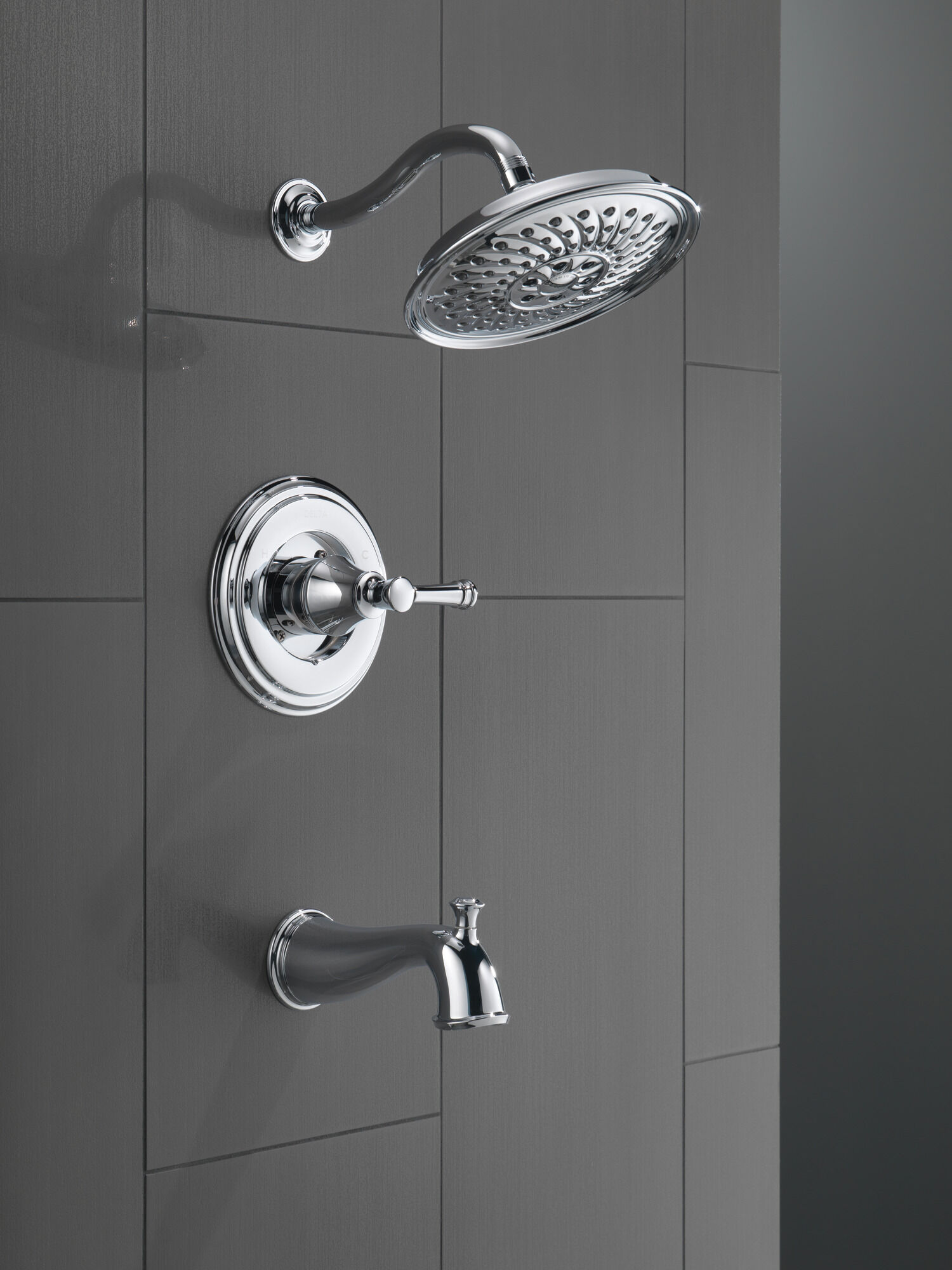 144757C Монитор серии 14 для ванны и душа с H2Okinetics Delta Faucet DELTA Хром - Вид №6