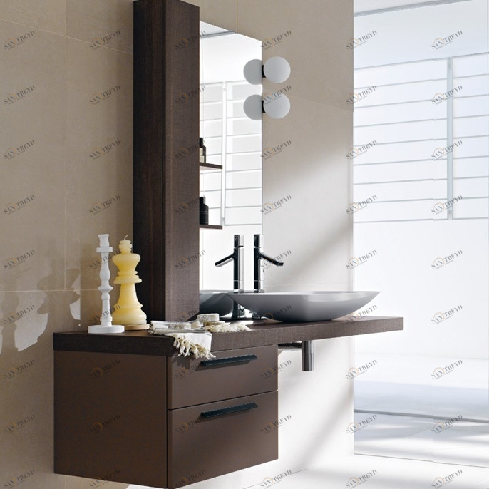 Комбинация ванной комнаты FLY113 в отделке Space Mineralmarmo/L35 Visone/Tranché Terra MILLDUE FLY