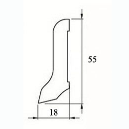 Плинтус Pedross Шпонированный Ятоба 2500х55 мм 1010000903 - Вид №1