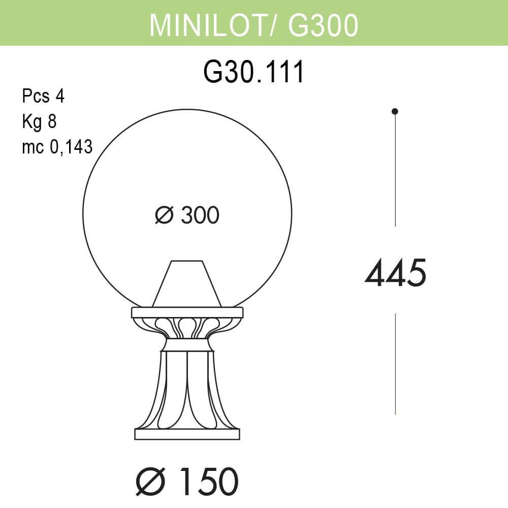 Уличный светильник Fumagalli Minilot/G300 G30.111.000.WYE27 FUMAGALLI MINILOT, G300 273183 Белый  - Вид №1
