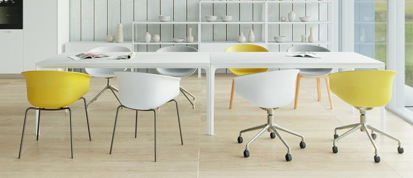 Grado Design Поворотное офисное кресло из полипропилена с 5 спицами и колесами Queen Que-ch-02 - Вид №1