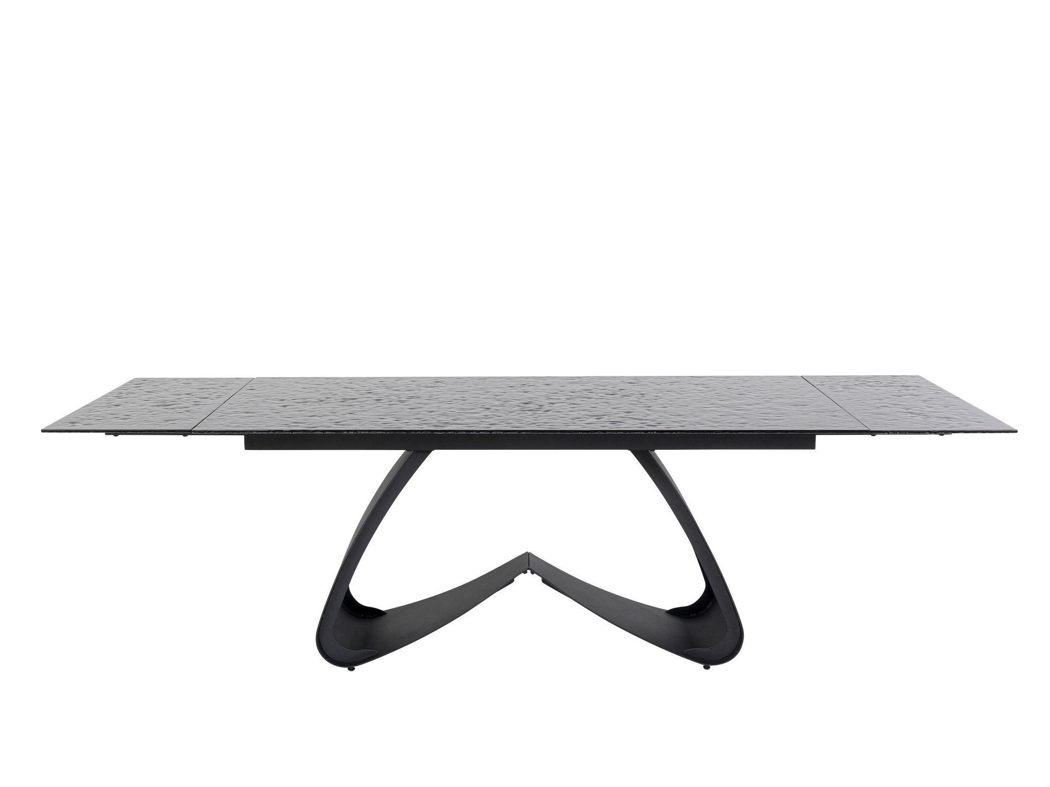 Выдвижной обеденный стол из стали и стекла KARE Design BELLAGIO ARCH-00018642