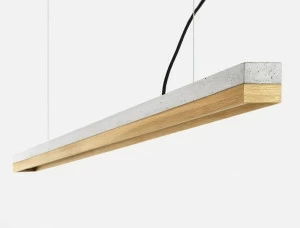 GANTlights Led подвесной светильник из бетона и дуба C
