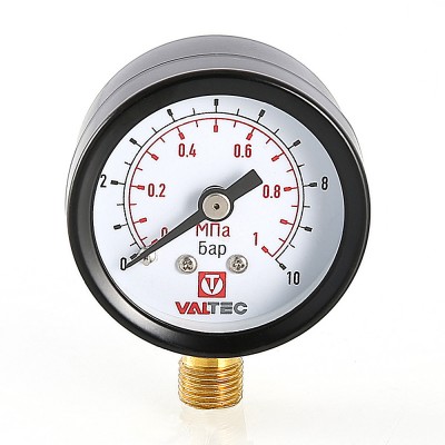 VT.TM40.D.01 Манометр с нижним подключением VT.TM40.D Valtec 40 мм, 1/8", 0-10 бар  - Вид №2