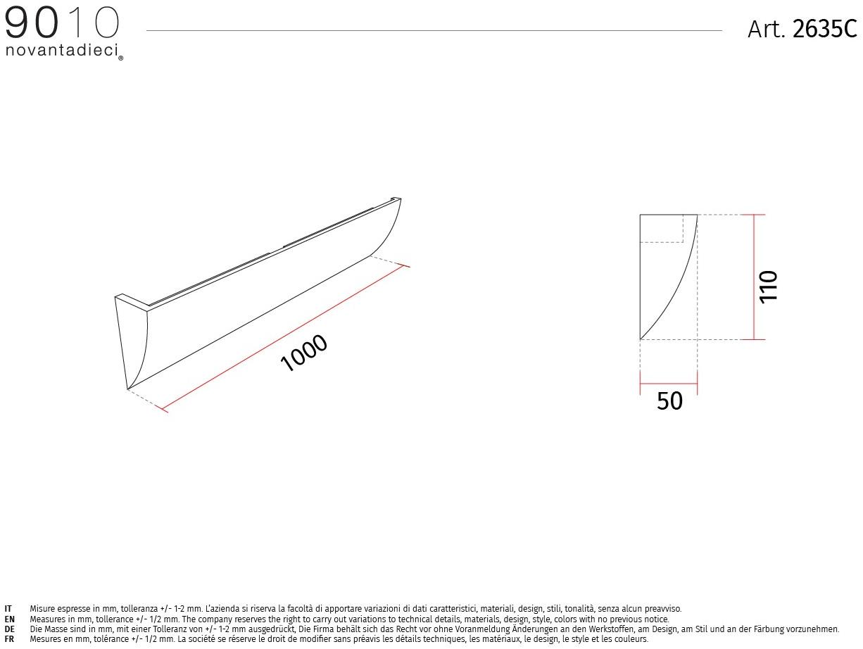 9010 novantadieci Регулируемый настенный светильник led из cristaly®  2635a/b/c/d  - Вид №3