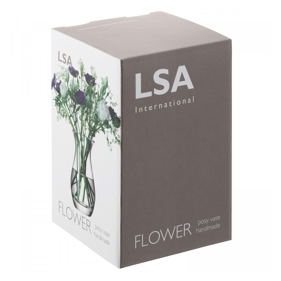 Ваза округлая прозрачная 17,5 см Flower LSA INTERNATIONAL - 253351 Прозрачный  - Вид №6