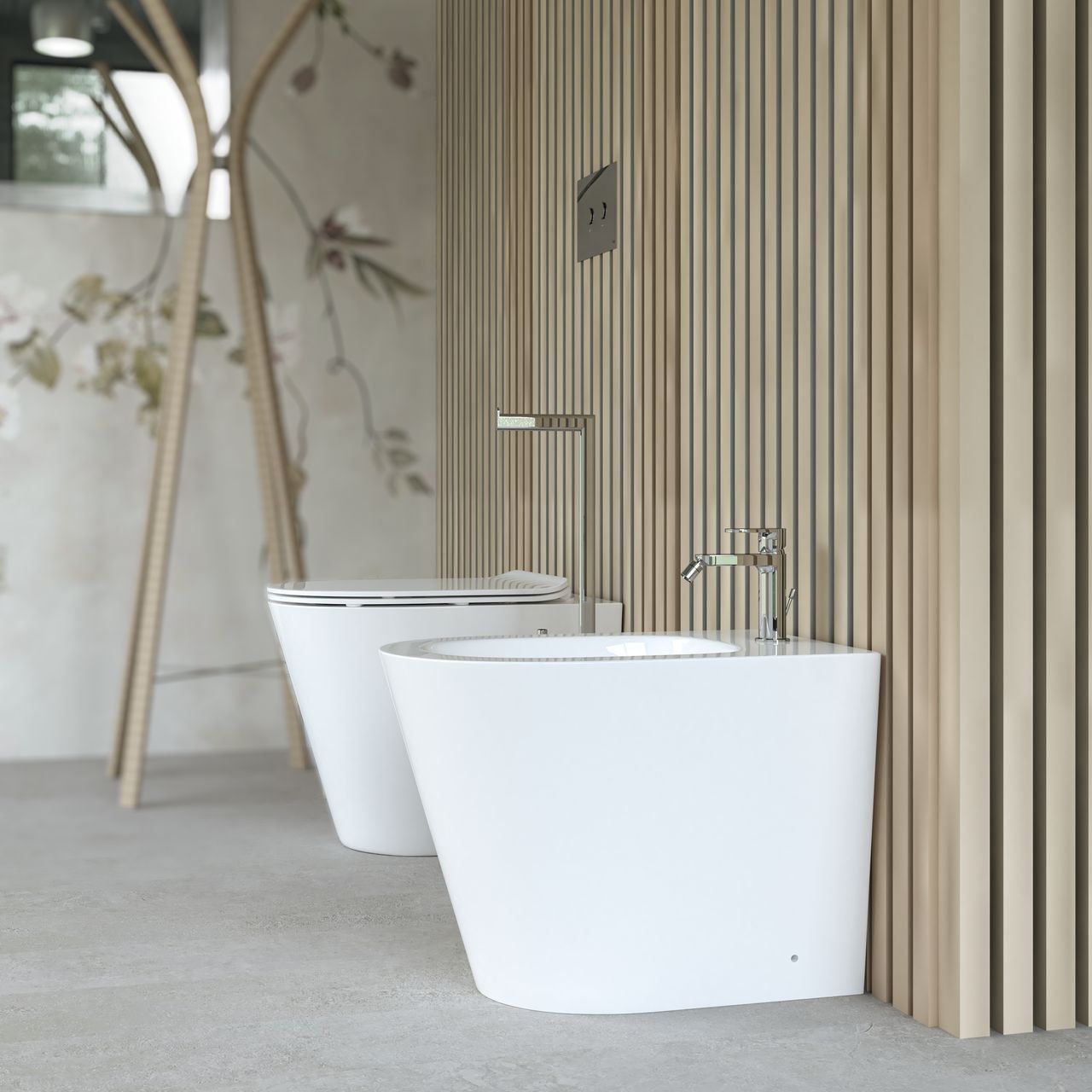 Керамическое напольное биде с переливом Ercos Surf ARCH-00062042 - Вид №1