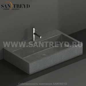 SCQ81PG Подвесная раковина настенная прямоугольная Ceramica Globo  серая