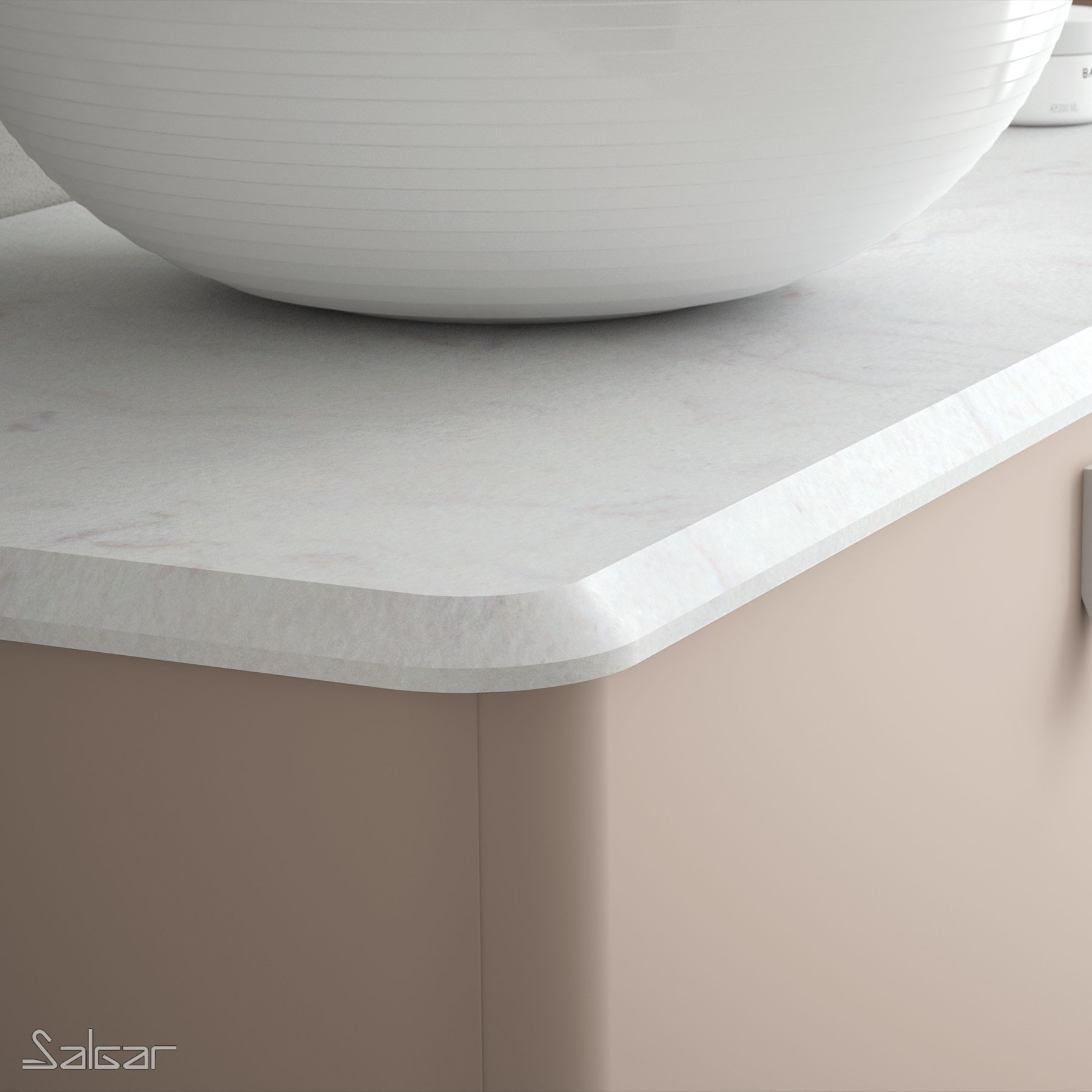 85173 SALGAR Столешница UNIIQ 1200 левая POLAR GREY для верхней раковины 1210 x 22 x 460 мм  - Вид №1