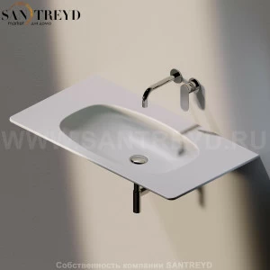 ND90L.1019 Подвесная раковина настенная прямоугольная Ceramica Flaminia Nuda серая