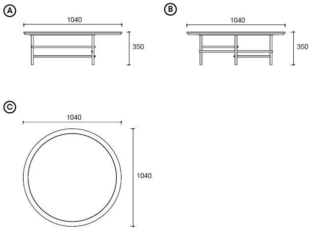 Enza Home Круглый лакированный журнальный столик из мдф и металла Astoria sun-id-1424285 - Вид №3
