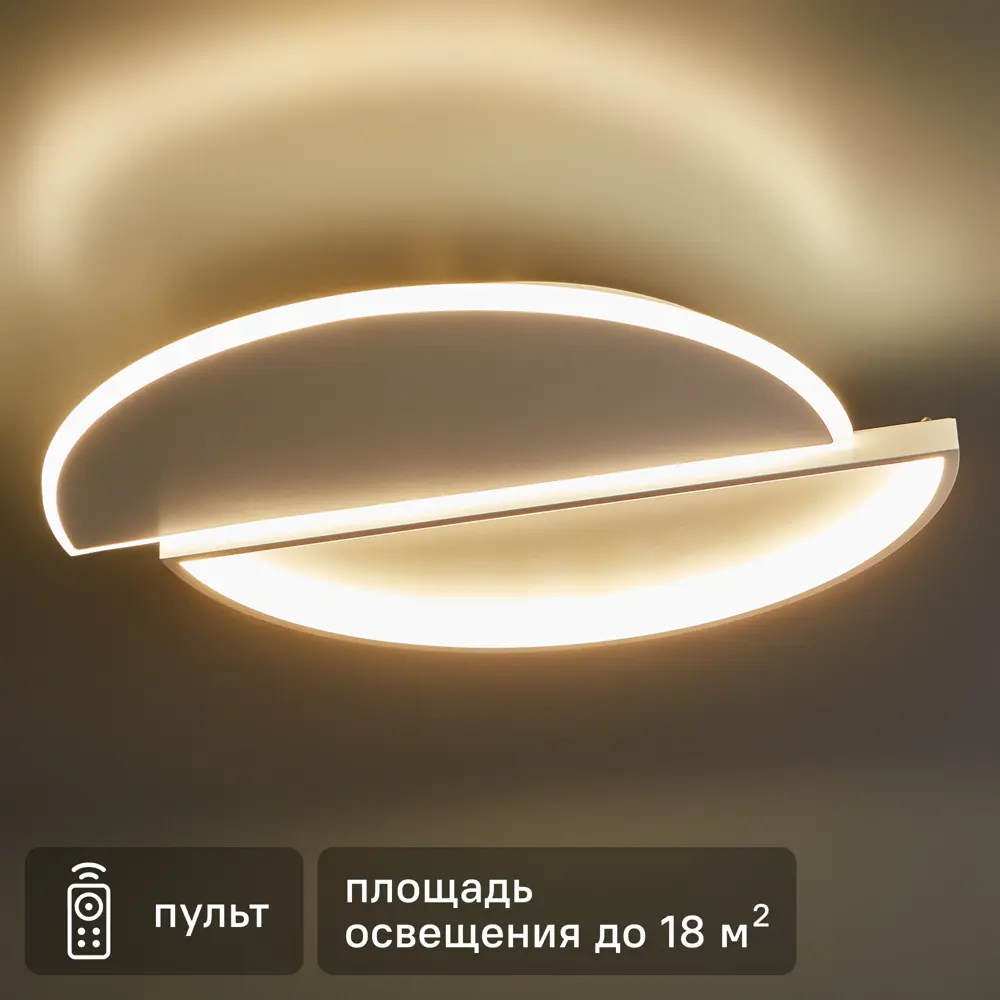 Люстра светодиодная «Occhiata» 515870 с пультом управления 18 м² регулируемый белый свет цвет белый 88333099 STLM-2059523 RITTER 