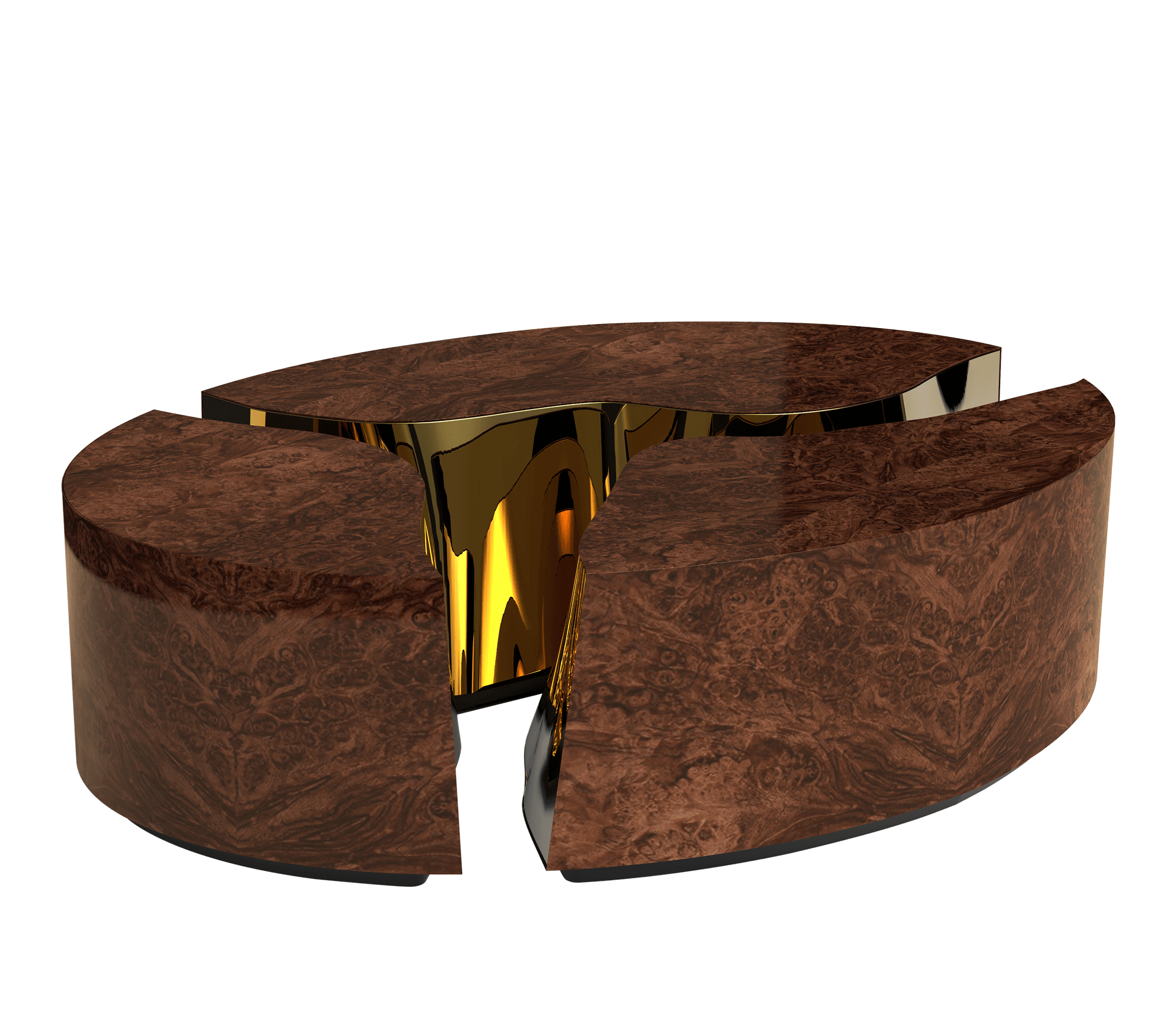 0-114 Овальный центральный стол Lapiaz из орехового дерева Boca Do Lobo 