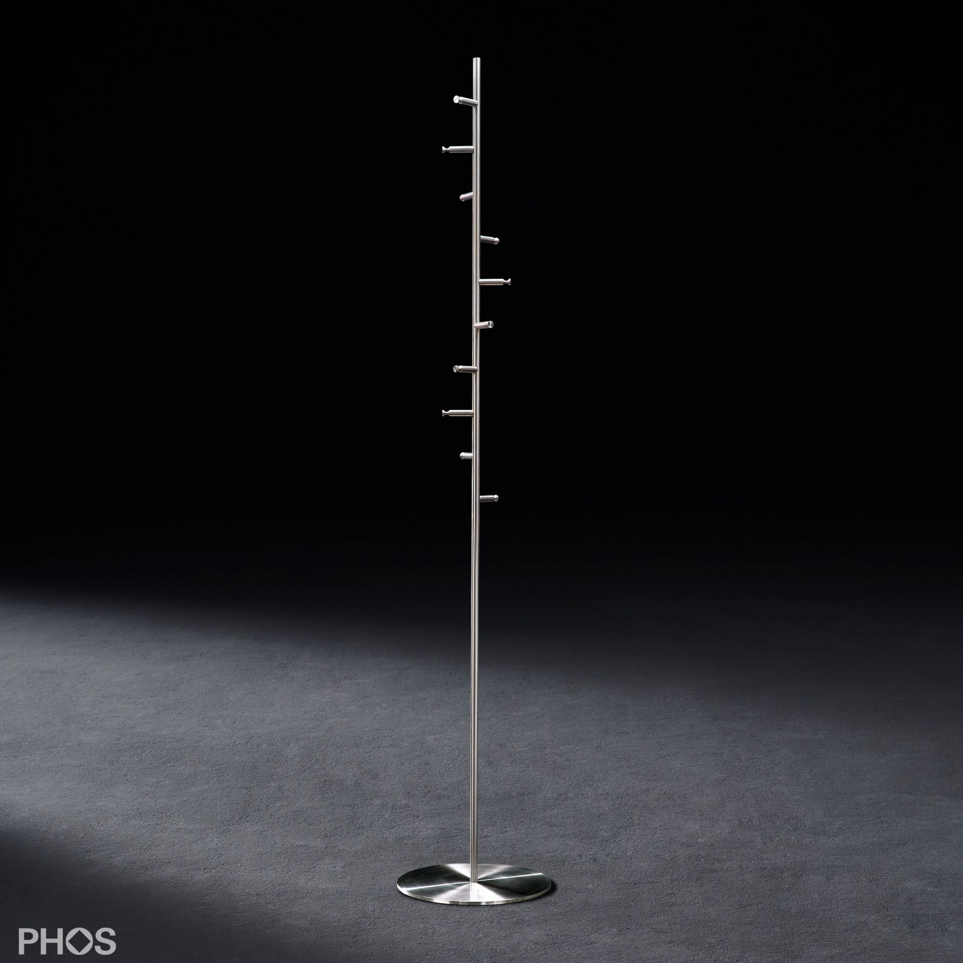 GSTH10E-B Вешалка для полотенец и гардероб с 10 крючками, основание: нержавеющая сталь. PHOS 