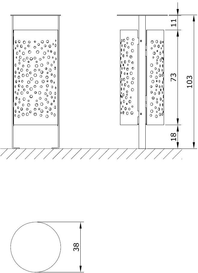 Euroform W Контейнер для мусора из металла  615  - Вид №3
