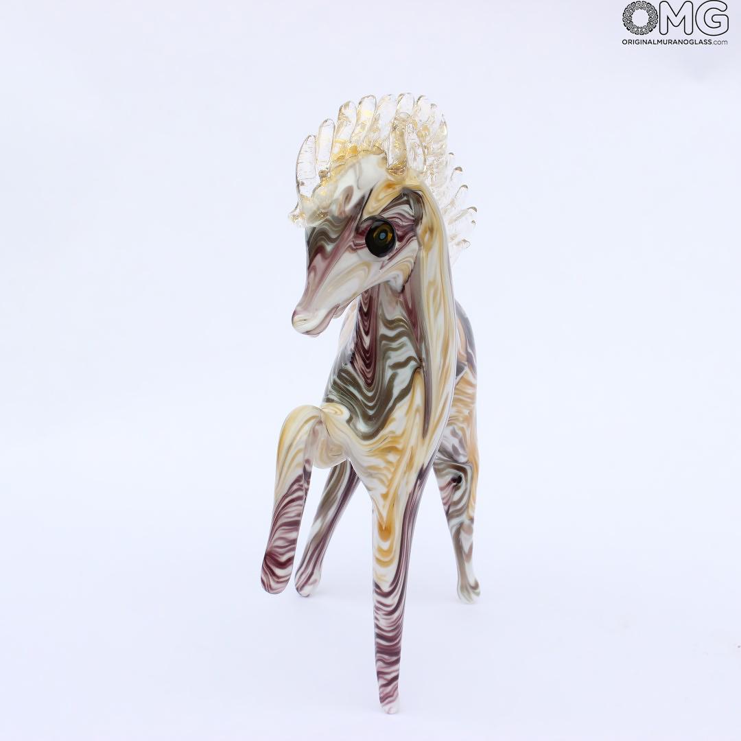 2070 ORIGINALMURANOGLASS Скульптура Разноцветный конь - муранское стекло 16 см  - Вид №1