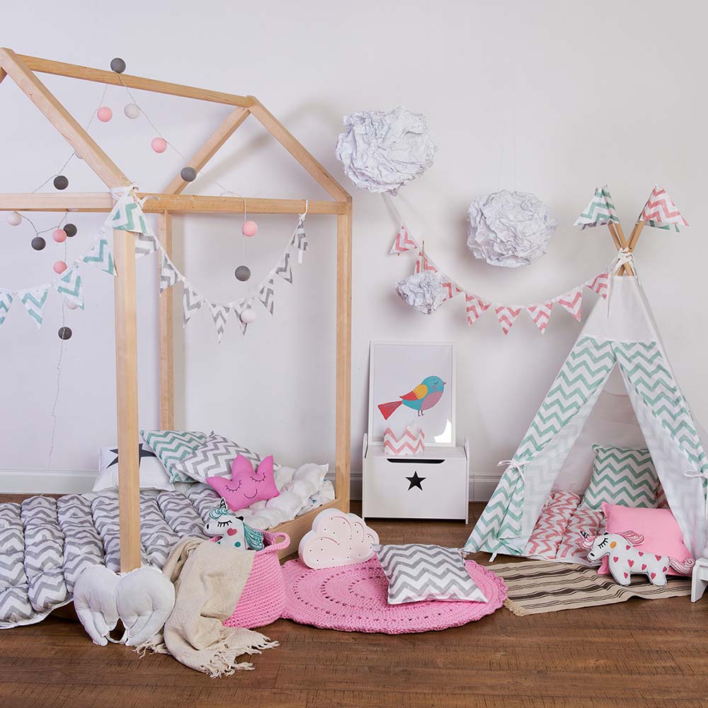 Коврик бомбон игровой Grey Zigzag VAMVIGVAM GREY ZIGZAG 281577 Серый Santreyd  - Вид №2