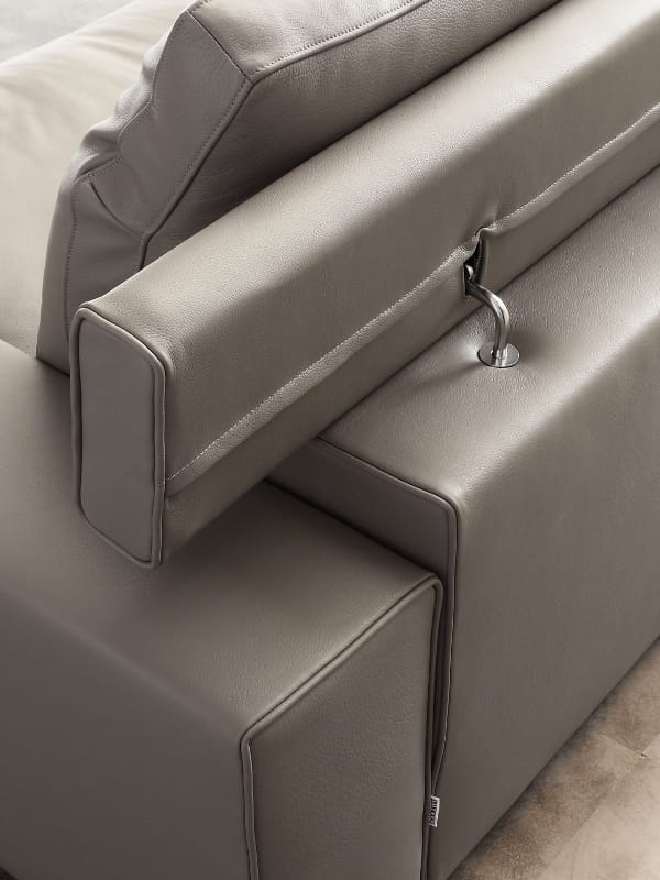 Кожаный раскладной диван-кровать с полуостровом BODEMA All-In ARCH-00131378 - Вид №1