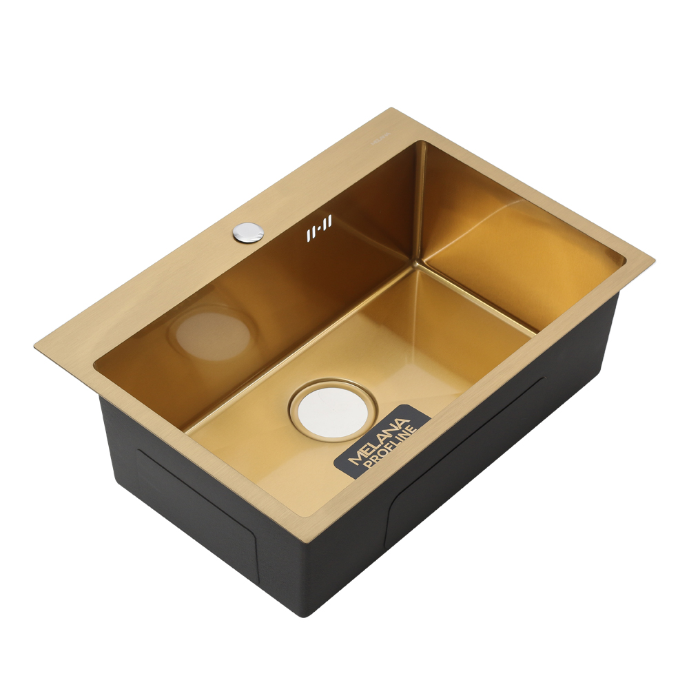 Мойка D6545HG MELANA ProfLine 3,0/220 ЗОЛОТО врезная прямоугольная D6545HG D6545HG золото - Вид №3
