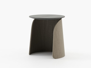 Деревянный круглый журнальный столик