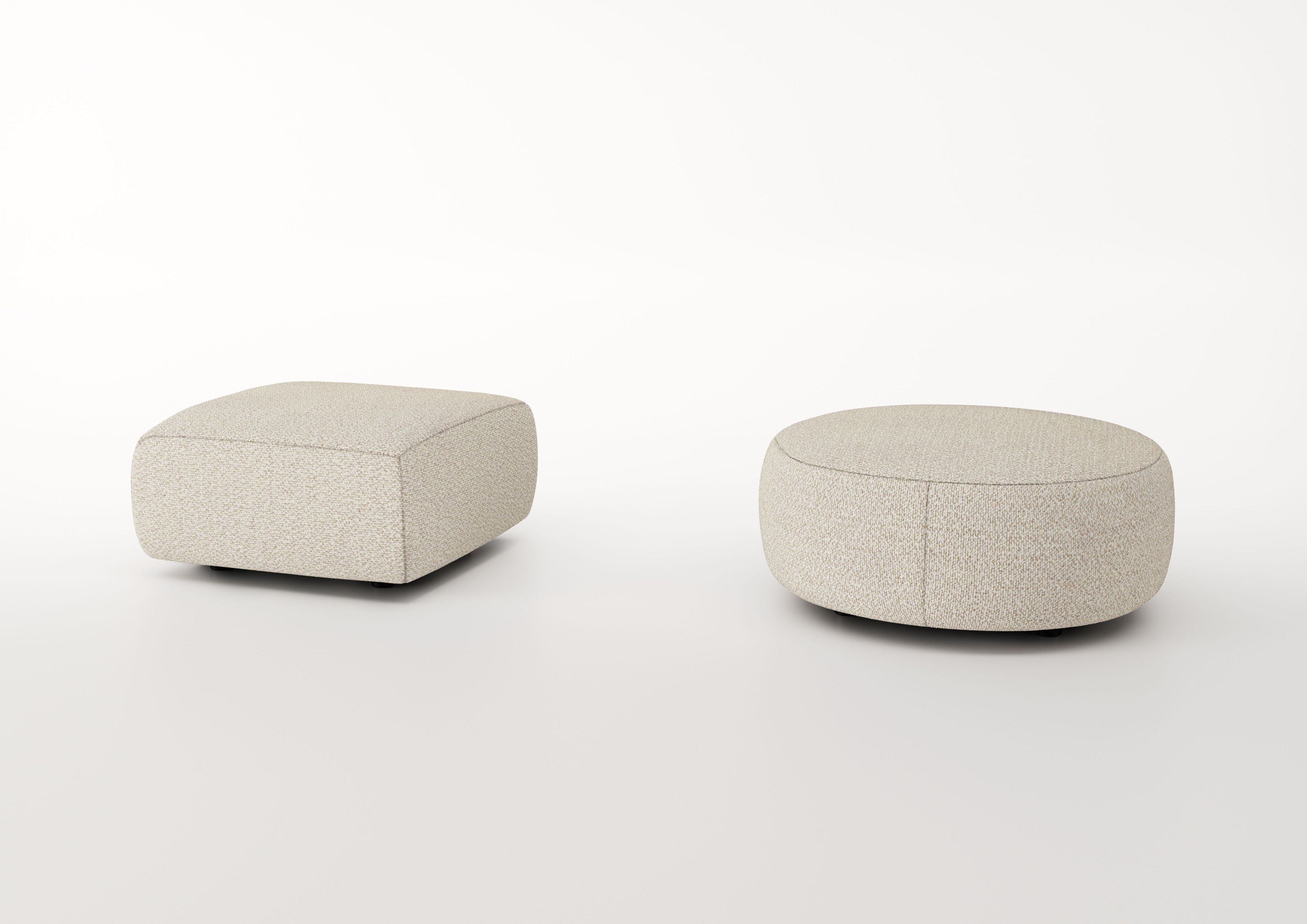 Квадратный пуф из ткани Bizzotto Italia Aequilibrium ARCH-00128991 - Вид №1