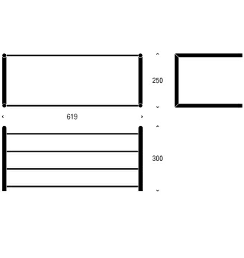 FROST Обувная полка 1, 60см » полированная. Нержавеющая сталь Полированный O1929  - Вид №1