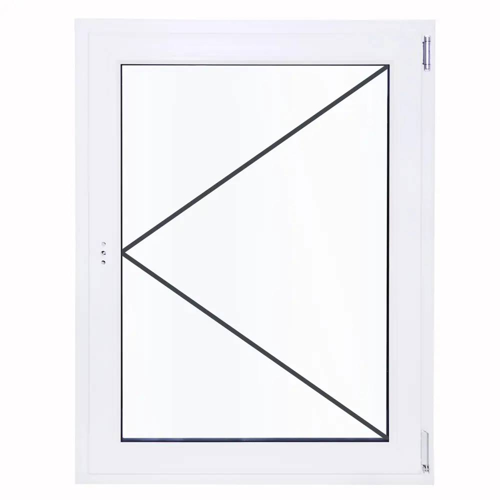 VEKA Одностворчатое пластиковое окно 1200x800 мм с поворотным механизмом 83117295 STLM-0039101