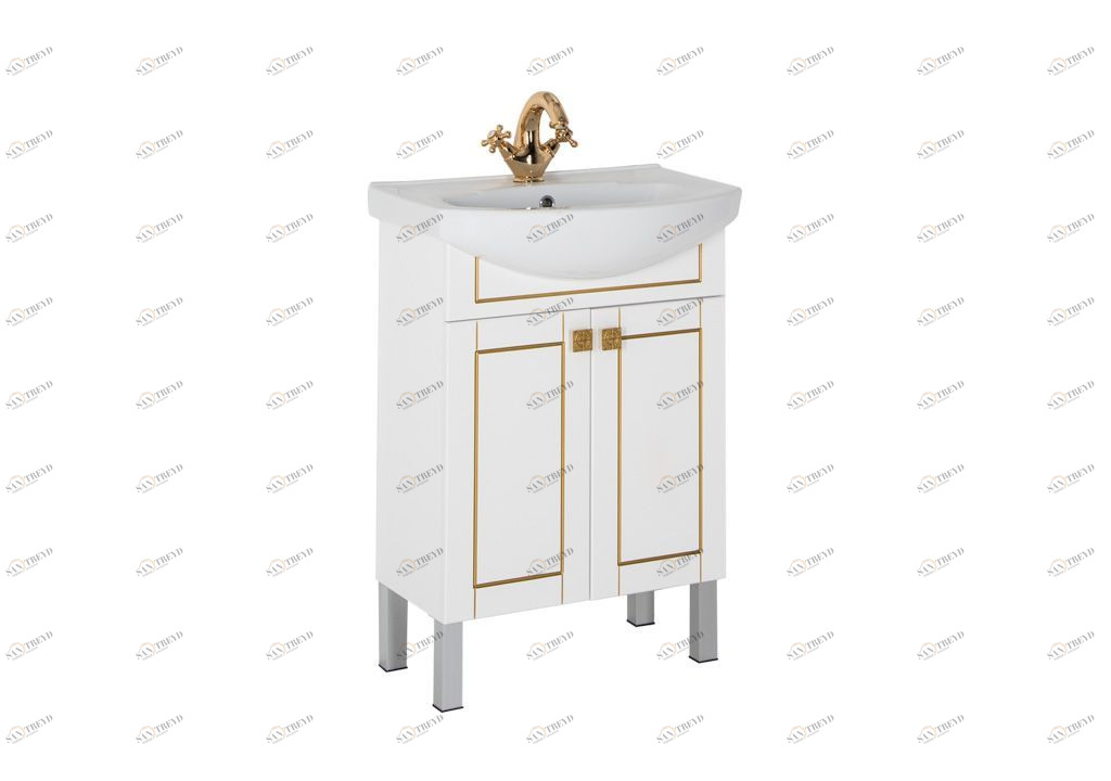 Тумба под раковину Aquanet Честер 60 белый/золото sun-id-270682