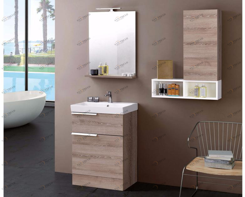 Mobiltesino Тумба под умывальник из ламината с зеркалом Fly sun-id-1373288