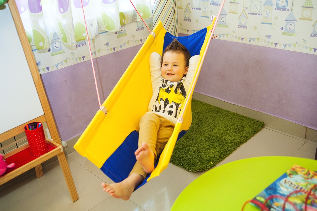 Гамак детский эргономичный оранжево-желтый ПОКАЧАЙКА  326717 Желтый Santreyd  - Вид №2