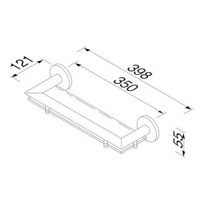 Стеклянная полка для ванной Geesa Nemox ARCH-00020215 - Вид №1