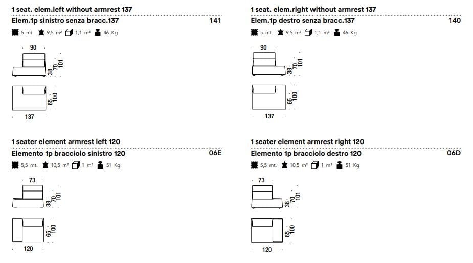 Съемный диван из ткани MOROSO Highlands ARCH-00040855 - Вид №2