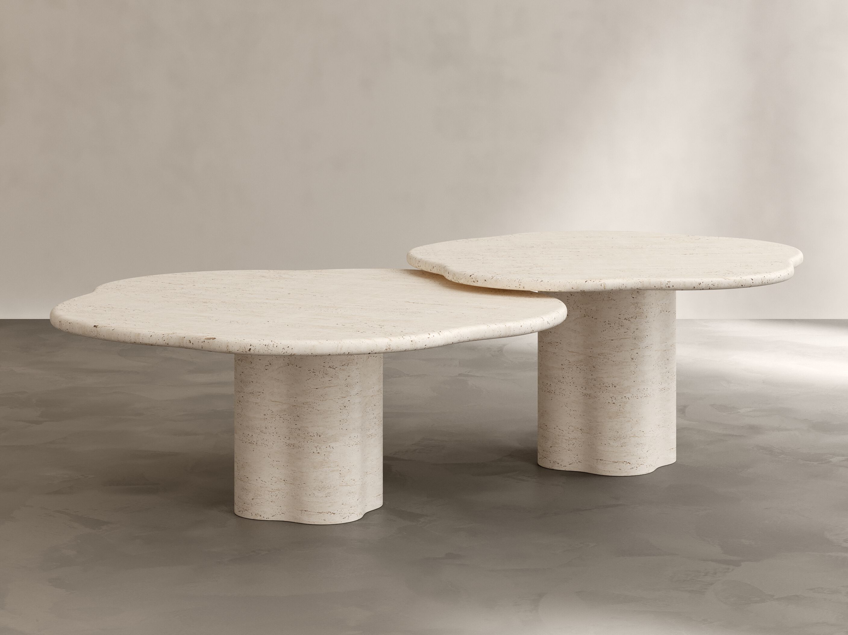 Журнальный столик из травертина с центральным основанием для гостиной Paloma Editions AIR ARCH-00099968