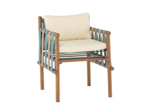 Садовое кресло из тикового дерева с подлокотниками