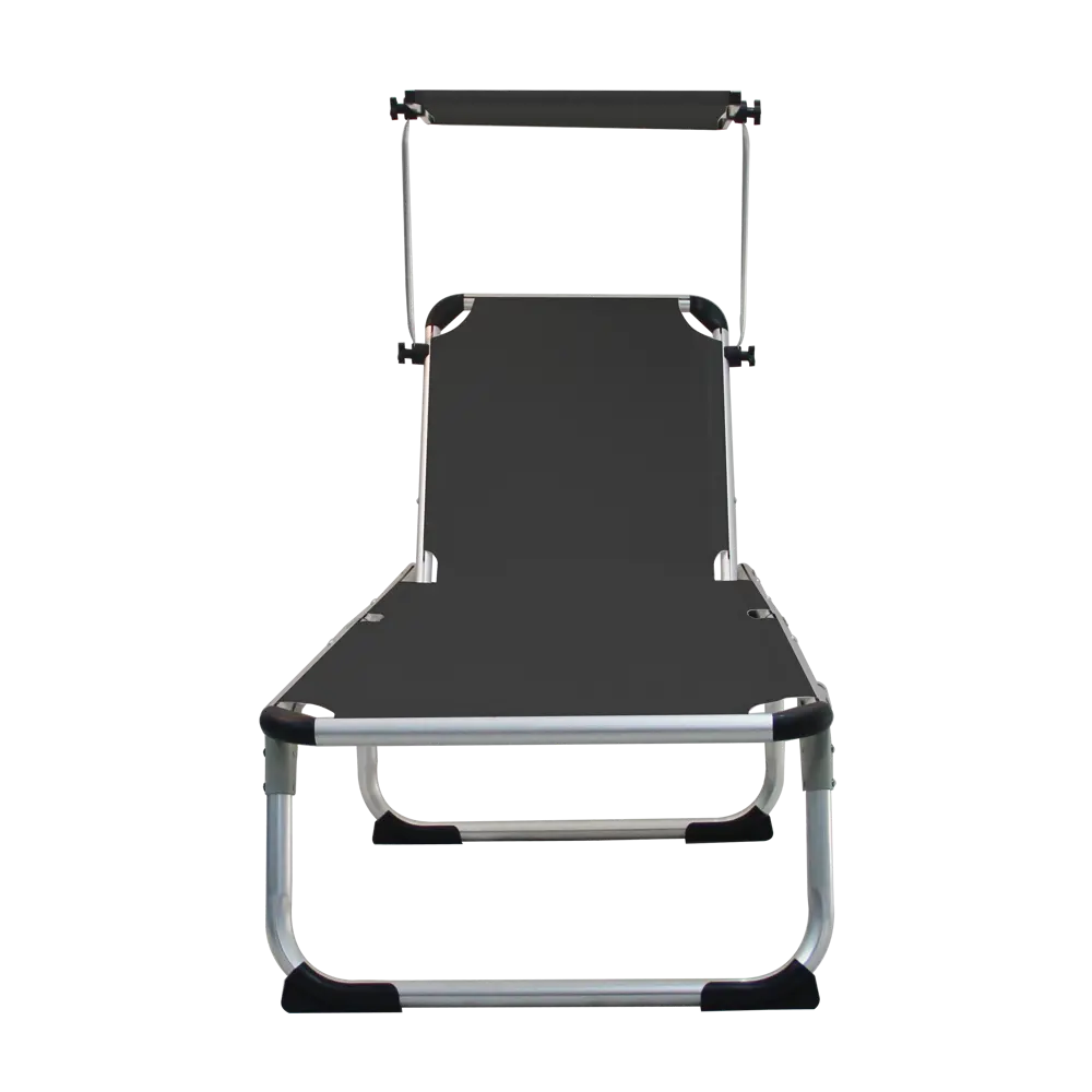 Шезлонг складной Azur 188x61x30 см алюминий/текстилен цвет серый 82558762 STLM-2042039 Santreyd  - Вид №2