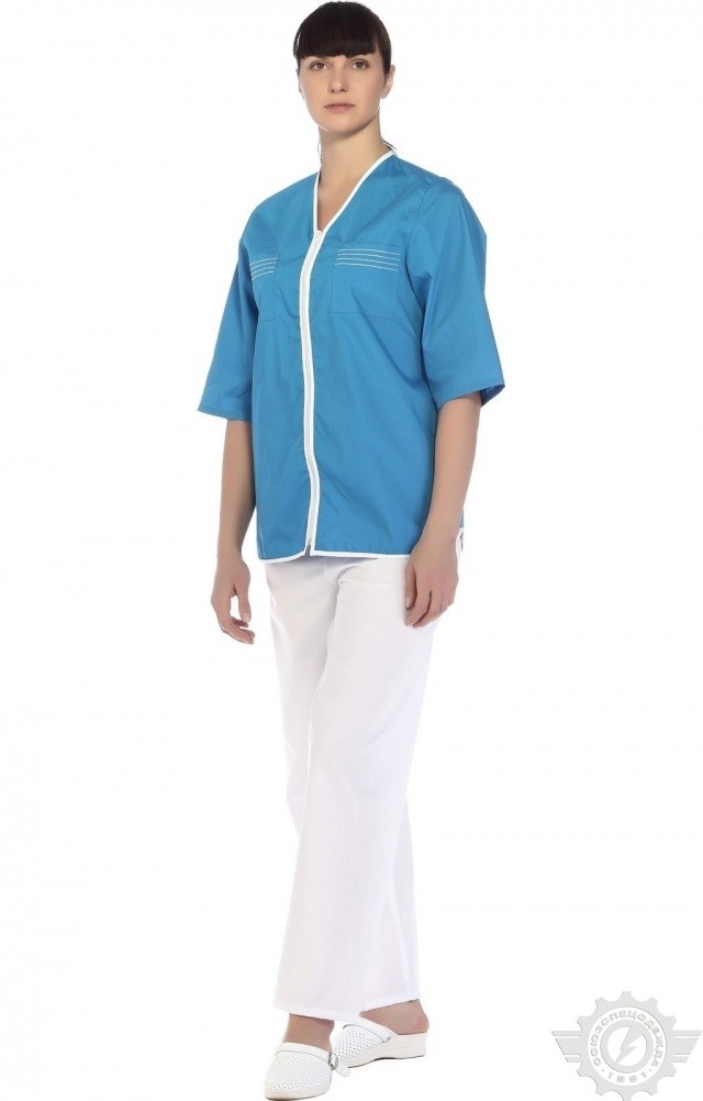 66184 Куртка "Сервис" темно-голубая  Медицинская одежда  размер 56/158-164 Спецодежда  - Вид №6
