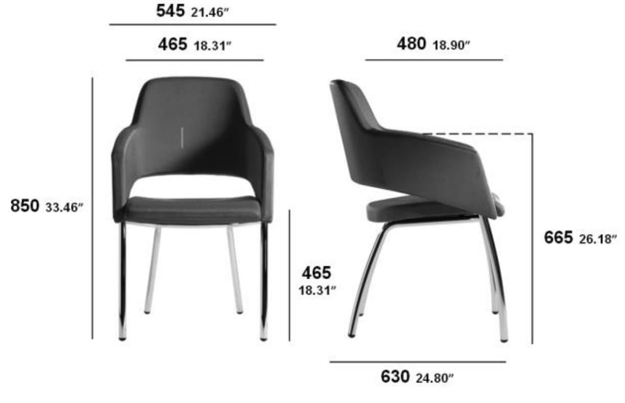 Мягкий тканевый стул с подлокотниками SITIA Major ARCH-00058541 - Вид №6