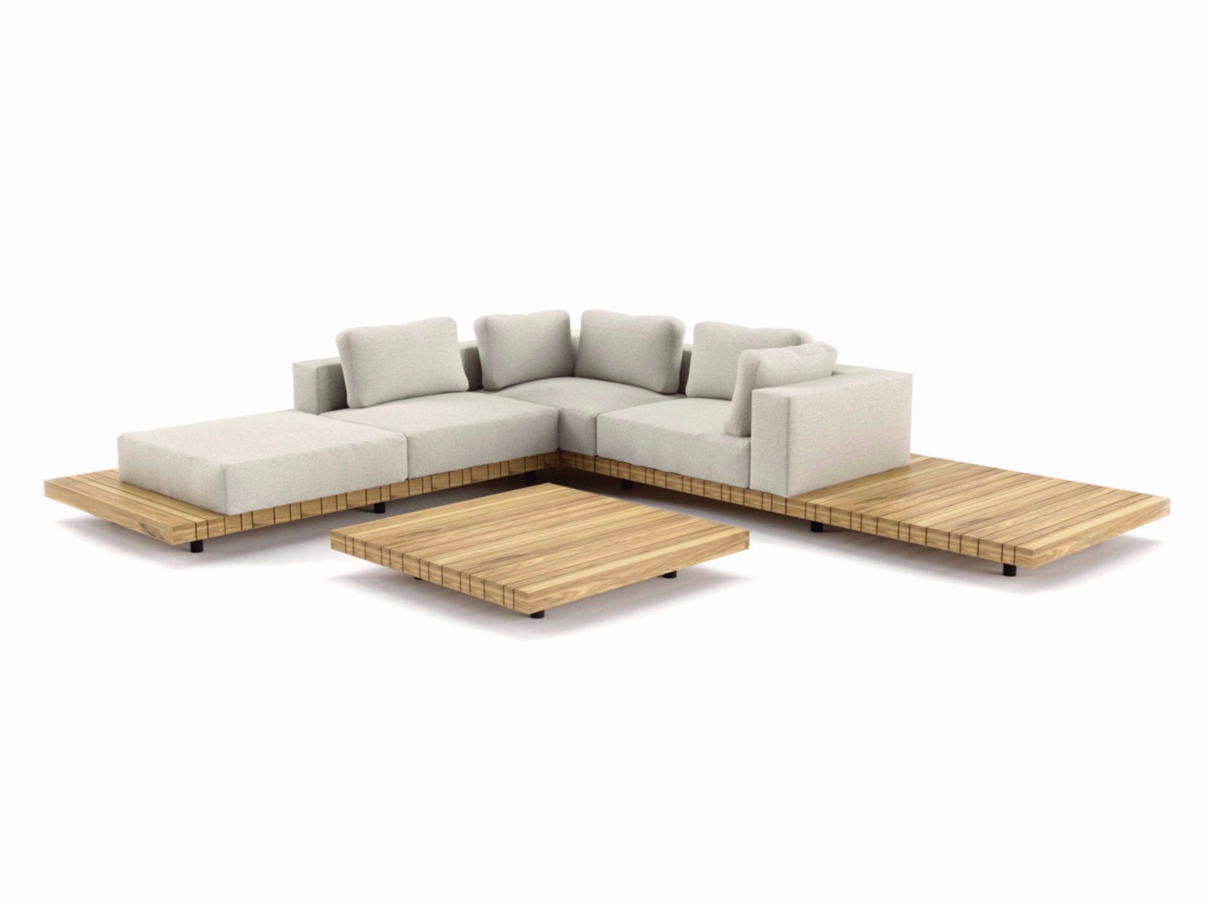 Низкий квадратный стол из тикового дерева solpuri Плато ARCH-00014566 - Вид №1