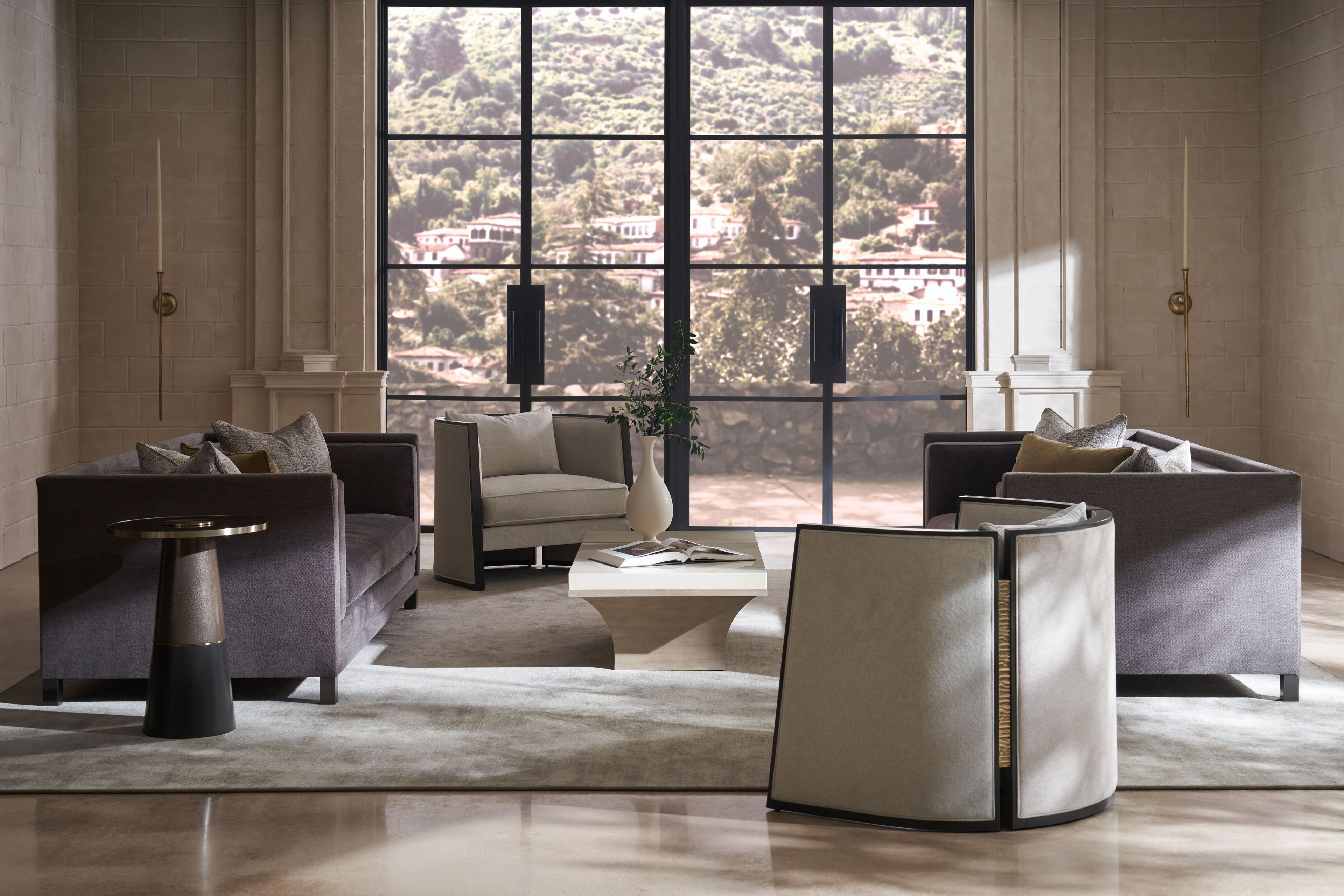 3-местный тканевый диван Caracole смокинг ARCH-00131382 - Вид №1