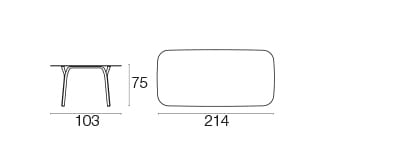 Алюминиевый прямоугольный садовый стол emu Angel ARCH-00010228 - Вид №3