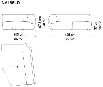 B&B Italia Модульный тканевый диван sun-id-1365656 - Вид №15